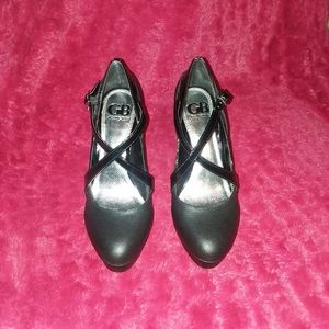 Gianni Bini black textured platform high heels